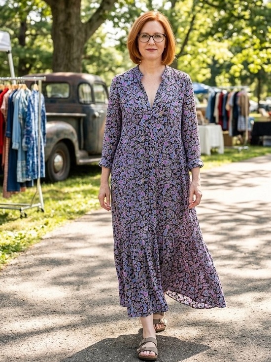 Zara Dresses & Skirts - Zara Ditsy Floral Cottagecore Prairie Maxi Dress Womens Size Large